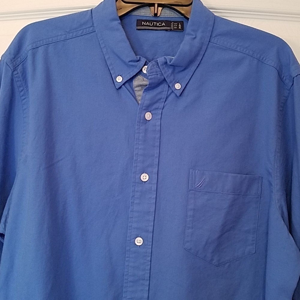 NWOT Nautica blue button down shirt